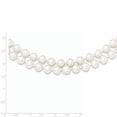 thumbnail image 2 of Beautiful Sterling Silver Rhodium 7.5-8.5mm White FWC Pearl 2-Strand Necklace, 2 of 2