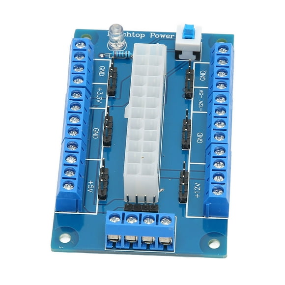 Breakout 24 20 Pin ATX DC Fuente De Alimentación Módulo De Placa De Ruptura Fuente De Alimentación Placa Breakou Con Luz Indicadora De LED