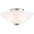 thumbnail image 4 of 2 Light Brushed Nickel Ceiling Light fixture with Satin Glass Shade, 4 of 5