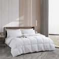 thumbnail image 3 of Serta 240 Thread Count Tencel ™ Lyocell And Cotton Blend Feather And Down Comforter White - All Seasons, 3 of 5