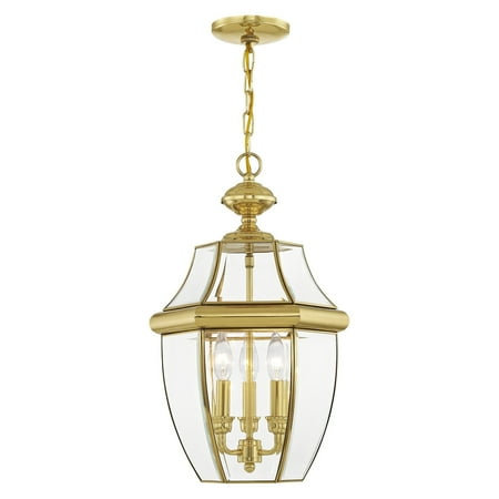 Livex Lighting Monterey Outdoor Chain Hang in Polished Brass