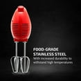 thumbnail image 2 of OVENTE 1.8 lb Portable 5 Speed Mixing Electric Hand Mixer, Compact Great for Baking, New Red HM151R, 2 of 11