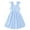 Blue Stripe, variant on Aideaone Girls Dresses Sleeveless Summer Dress Bowknot Strap Stripe V Neck Sundress Blue 3-10T