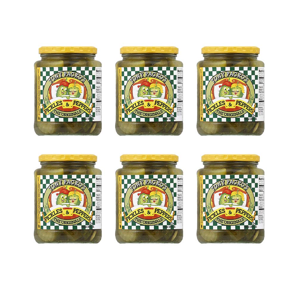 Tony Packo's, Pickles and Peppers, 24 oz Glass Jar, Serving Size 2 Chunks 1 oz