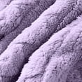 thumbnail image 4 of Mifsaly Womens Fuzzy Fleece Sweatshirt Crewneck Long Sleeve Cable Knit Pullover Sweater Textured Loose Fit Fall Winter Warm Clothes Purple,Free Size, 4 of 9