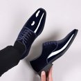 thumbnail image 6 of Tawop Mens Dress Shoes Faux Leather Casual Comfy Fashion Lace Up Oxfords Blue Size:8.5, 6 of 9