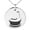 Silver, variant on Stainless Steel Letter J Initial 3D Monogram Engraved Small Medallion Circle Charm Pendant Necklace