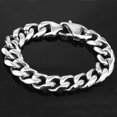 thumbnail image 3 of EOEMY 13/15/17/19mm Cool Men Cuban Link Chain Bracelet Stainless Steel Wristband Gift-15mm-9.5 Inches Bracelet, 3 of 6