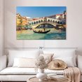 thumbnail image 2 of Elephant Stock Gondola And Rialto Bridge Wall Art - Horizontal Canvas Wall Art - Living Room Wall Decor - Architecture Canvas - Teal And Orange Decor - 48" x 32", 2 of 8