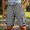 thumbnail image 6 of DayScoop Mens Summer Shorts Fashion Bottoms Casual Workwear Loose Lightweight Breathable Drying Beach Sports Short Pants, 6 of 6