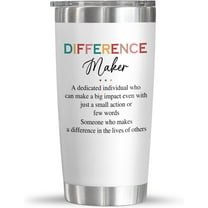Difference Maker Gifts For Women - Christmas, Birthday Gifts For Women, Thank You Gifts For Boss, Leader, Employee Appreciation Gifts For Coworkers, Teachers - 20 Oz Stainless Steel Tumbler