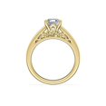 thumbnail image 3 of 1,00 C.t.p. Excellent Asscher Cut Natural Diamond Beautiful Solitaire Wedding Ring for Bride Solid 18K Yellow Gold Size 5, 3 of 8