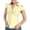 Yellow, variant on Telankuip Womens Slim Short Sleeve Button up Shirts Solid Color Fitted Button down Blouse Vintage Basic Collared Ruched Thin Breathable Summer Top for Beer Festival and Daily Wear White S