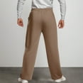 thumbnail image 4 of YNGKMEA Men's Sweatpants Joggers Baggy Wide Leg Lounge Pants with Pockets Casual Big and Tall Open BottomAthletic Sweats Coffee L, 4 of 5