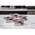 thumbnail image 3 of Rubbermaid Contenants de Rangement pour Aliments Brilliance, 5 Pcs, pour Préparation de Repas, avec 2 Compartiments et Couvercles, Va au Lave-Vaisselle, 2,85 Tasses (675 ml), Transparent/gris, 5 Unités, 3 of 9