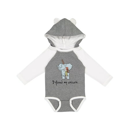 

Inktastic I Found My Unicorn Gift Baby Boy or Baby Girl Long Sleeve Bodysuit