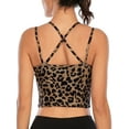 thumbnail image 5 of Leopard Printed Sports Bras for Women Yoga Cami Tops Crop Tank Tops with Built-in Bra Workout Light Support Yoga Bra Gym Tops Tube Vest, Plus Size XS-XL/2PCS, 5 of 8