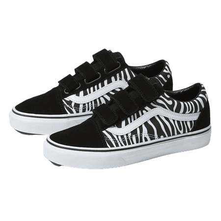 

Vans Old Skool V Suede/Canvas Black/Zebra Men s Classic Skate Shoes Size 11.5