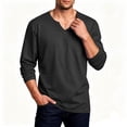 thumbnail image 5 of Aofany Big and Tall T Shirts for Men Solid Color Long Sleeve Tee Tops Fashion Casual V-Neck Loose Fit Shirts M-5XL, 5 of 5