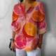 thumbnail image 3 of Camiseta tipo túnica domirica con cuello en V y estampado floral, talla grande, 3 of 3