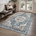 thumbnail image 5 of FEELHOME 2'x3' Area Rug Machine Washable Soft Vintage Distressed Non Slip Carpet for Living Room Bedroom Dining Room Blue, 5 of 6