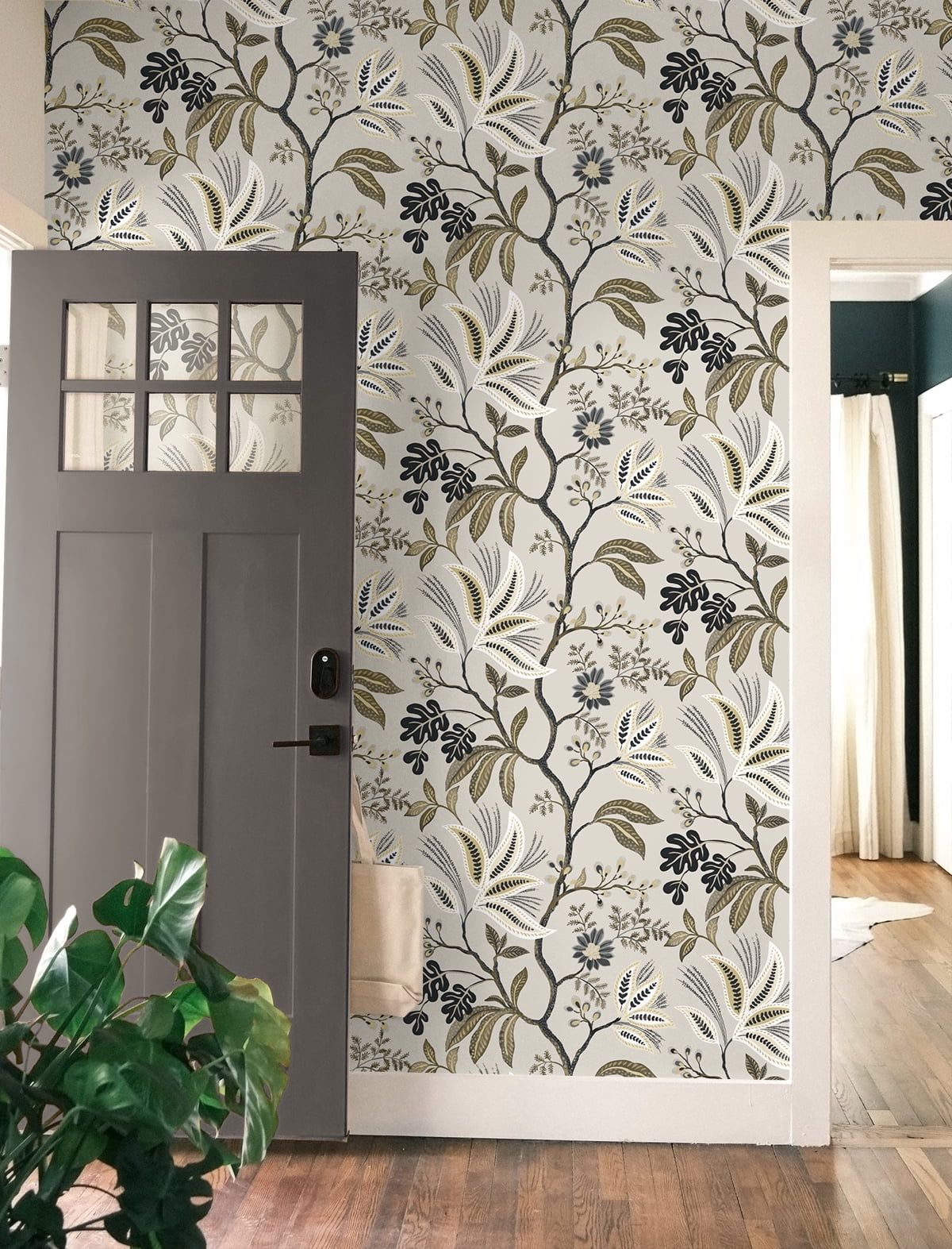 NextWall Neutral Forest Flourish Peel and Stick Wallpaper - 27 in. W x 18 ft. L Roll
