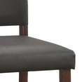 thumbnail image 2 of Leick Home Brax Set of 4 Fabric and Wood Counter Height Stools, Cappuccino/Ebony, 2 of 15