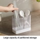 thumbnail image 4 of Organizador de almacenamiento de cubiertos de plástico, contenedor Caddy para mesa de cocina, armario o despensa, sostiene tenedores, 4 of 5