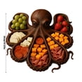 thumbnail image 3 of 8 Inch Octopus Charcuterie Platter, Ocean Themed Wood Serving Tray for Cheese & Appetizers, Food Safe Platter with Unique Design, Gift for Seafood Lovers & Party Entertaining, 3 of 9