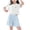 Sky Blue, variant on Fnooota Girls Athletic Outfit Sets Size 14-16, Short Sleeve 2 Piece Running Summer Activewear Clothing Sets Beige Size 14-16