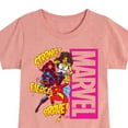 thumbnail image 3 of Marvel - Super Hero Women Sound Effects - Toddler And Youth Girls Fitted Short Sleeve Graphic T-Shirt, 3 of 5