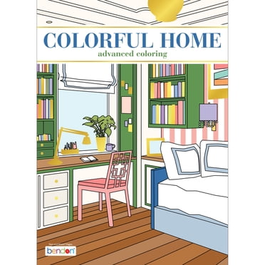 Colorful Home Advanced Coloring Book – 80 Pages of Intricate Designs for Teens & Adults – Bendon Art Activity Book, Paperback