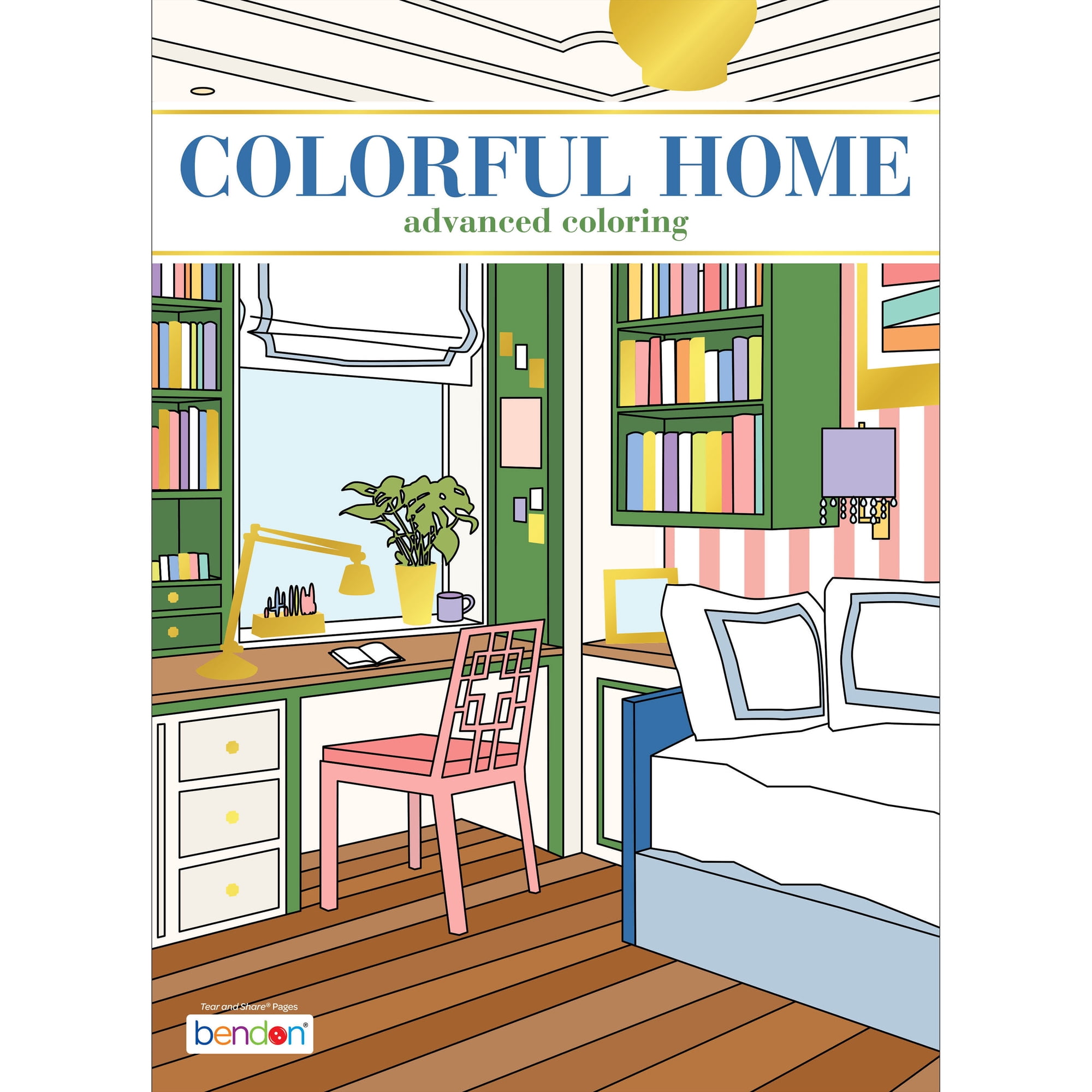 Colorful Home Advanced Coloring Book – 80 Pages of Intricate Designs for Teens & Adults – Bendon Art Activity Book, Paperback