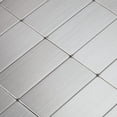thumbnail image 3 of Subway Silver Stainless Steel 12.2 in. X 11.81 in. X 5 mm Metal Peel and Stick Wall Mosaic Tile (6 sq. ft. / case), 3 of 5