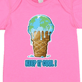 thumbnail image 4 of Inktastic Keep It Cool Melting Earth Ice Cream Cone Boys or Girls Baby Bodysuit, 4 of 5