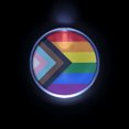 thumbnail image 3 of 3 Pack - LGBTQ+ Progressive Pride Flag Light Up / Blinking Pinback Button - 2 Inch, 3 of 5