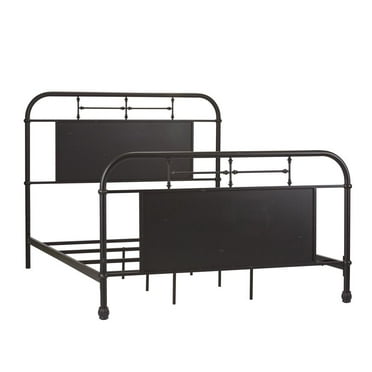 Liberty Furniture Vintage Series King Metal Bed - Black in Distressed Metal