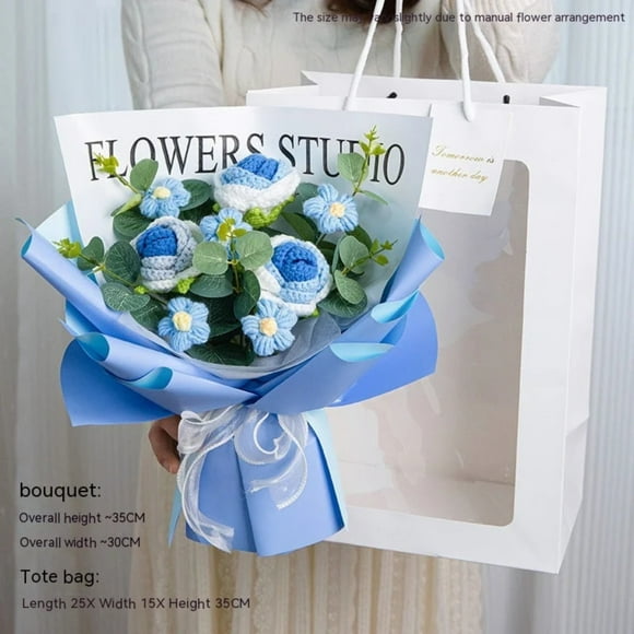 Clearance! Finished Hand-woven Bouquet Of Roses For Valentine's Day Simulated Dried Flower Girlfriend's Birthday Clearance Sales Clearance Deals #10