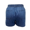 thumbnail image 2 of Bermuda George Para mujer, con bolsillos en costado elástico en cintura Azul   Talla CH, 2 of 4