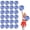 Blue+Silver, variant on 26 Pcs Cheerleading Pom Poms, Cheerleader Pompoms with Finger Holes,Fit for Team Spirit Sports Dance Cheering
