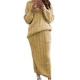 thumbnail image 1 of Ropa de mujer de otoño e invierno Suéter de aguja torcida de moda europea y americana Falda de traje de mujer, 1 of 6