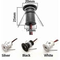 thumbnail image 4 of 2024 Black 9pcs Mini 12v 1w Led Ceiling Recessed Spotlights Ip65, 3000k (120, Warm White)., 4 of 5