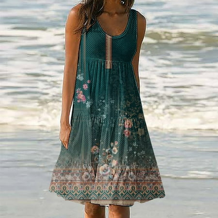 SMihono Summer Dress for Women Boho Beach Plus Size Women's Fashion ...