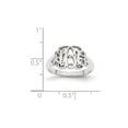 thumbnail image 3 of Solid 925 Sterling Silver Monogram Signet Ring Band Size 9, 3 of 4