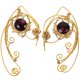 thumbnail image 2 of Golden Alloy Ear Cuff Clip Non Piercing Earrings for Women with Creative Flower Pearl Design 1 Pair, 2 of 5