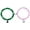 Dark Green , Pink, variant on Elphaba Galinda Friendship Matching Bracelets, Movie Merch Natural Stone Hat-Crown Best Friend BFF Bracelets Jewelry Christmas Valentine's Day Gifts for Fans Friends Party Decorations