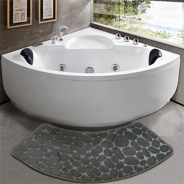 Vaidha 1pc Memory Foam Bath Rug Embossed Bathroom Mat Water Absorbent And Washable Bath Rugs Non-Slip Thick Soft And Comfortable Carpet For Show