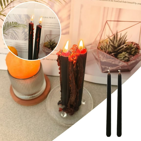 Home Decor 2 Pack Halloween Black Outside And Red Inside Bleeding Candle Party Decoration Photography Props Atmosphere Decoration Candles Holders