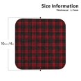 thumbnail image 2 of Set of 6 Black Red Tartan Drink Coasters for Coffee Table Leather Coaster for Decor Housewarming Square, 2 of 6