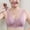 Purple, variant on Crunowin Women's Front Button Bra, Comfort Wire Free Breathable Traceless Solid Color Daily Underwear Purple XL